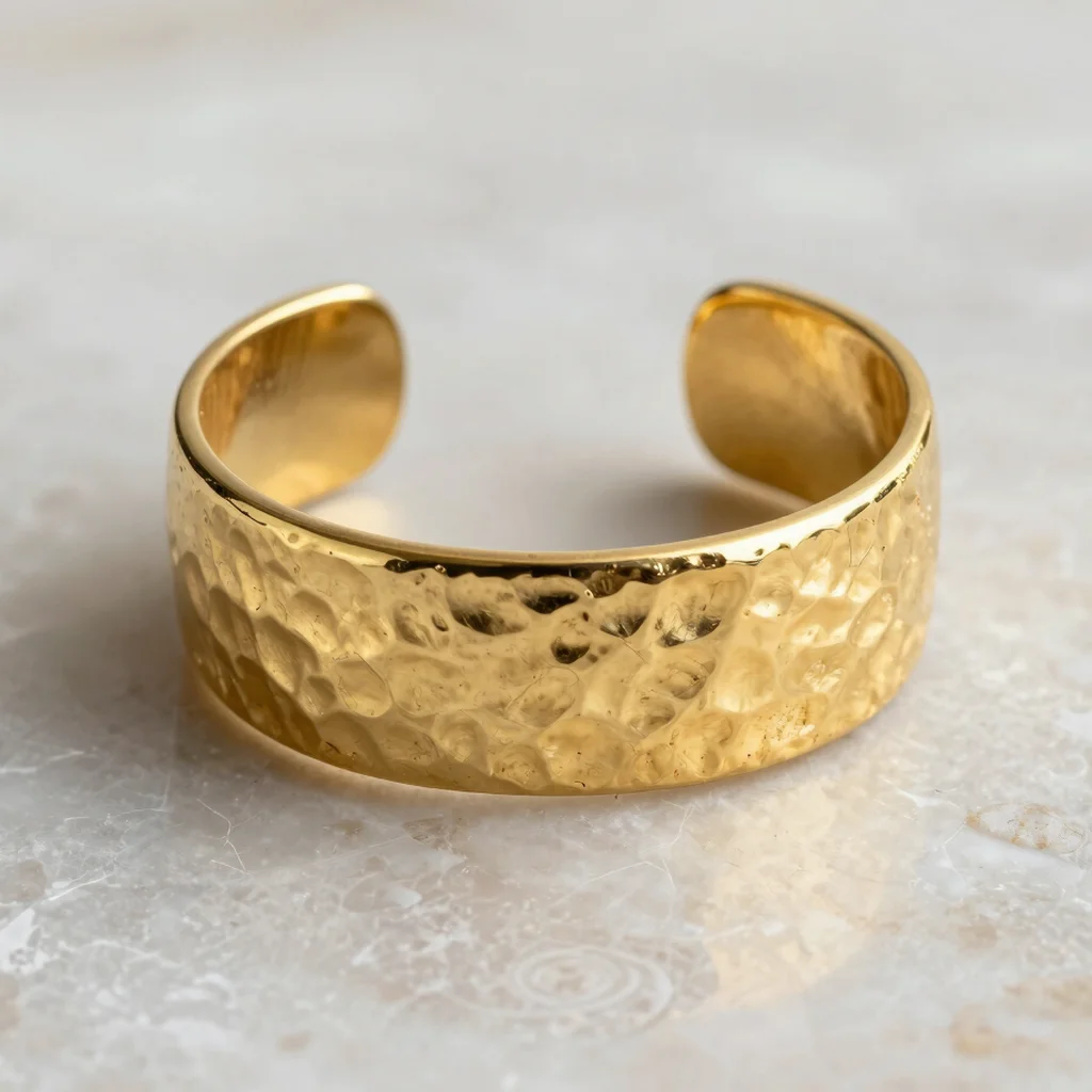 Aurelia Hammered Gold Cuff