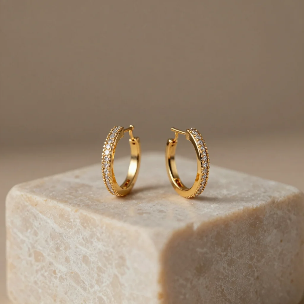 Calisto Pavé Diamond Hoops